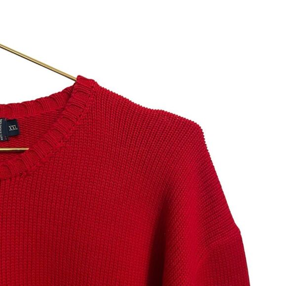 Polo by Ralph Lauren Red Cotton Crewneck Sweater XXL - Picture 3 of 7